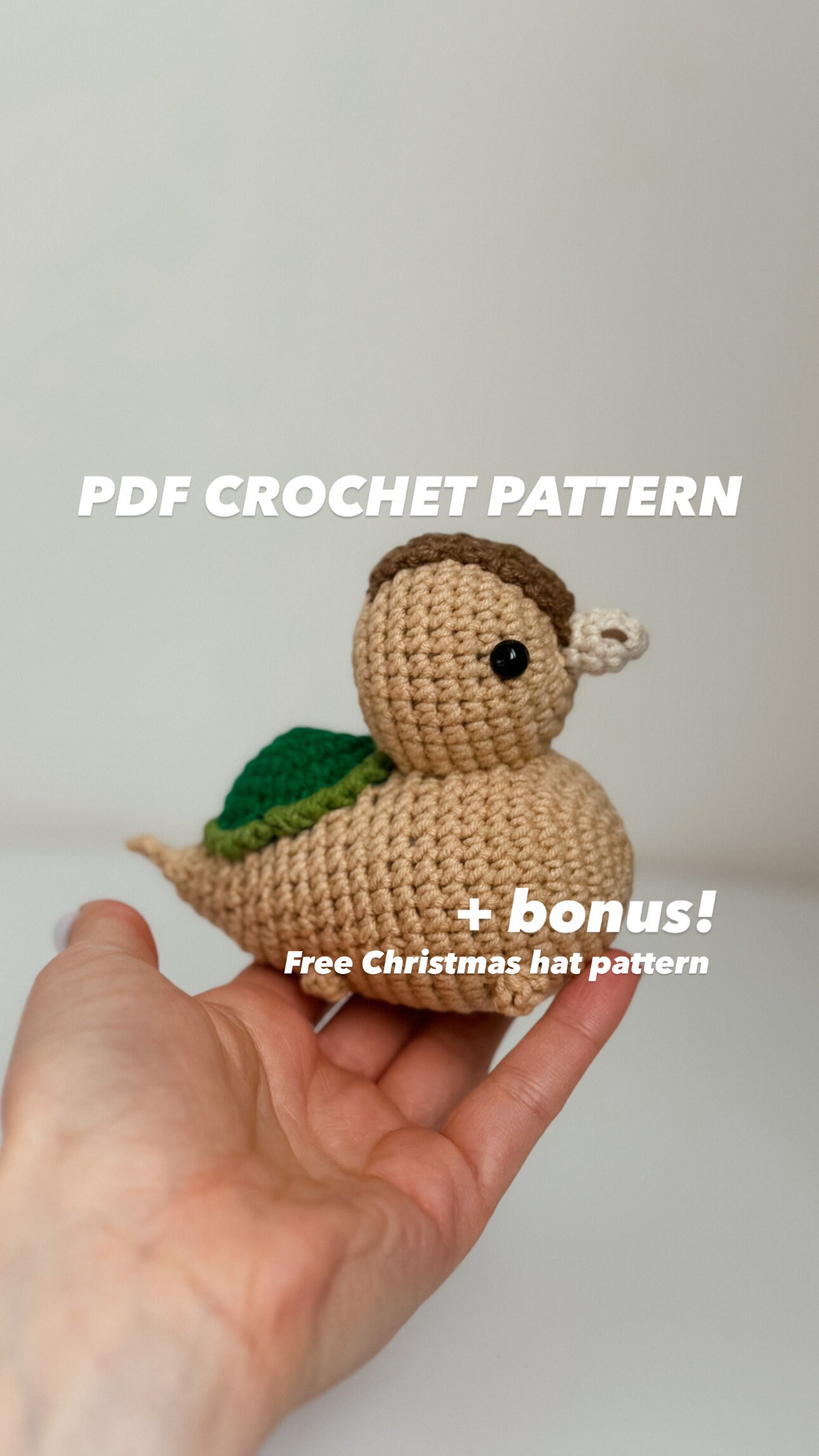 Duckling Crochet Kit / Crochet Duckling DIY Kit Craft Kit Amigurumi Kit  Bird Duck Chick Pattern Eco Crochet Easter Gift for Crocheter 