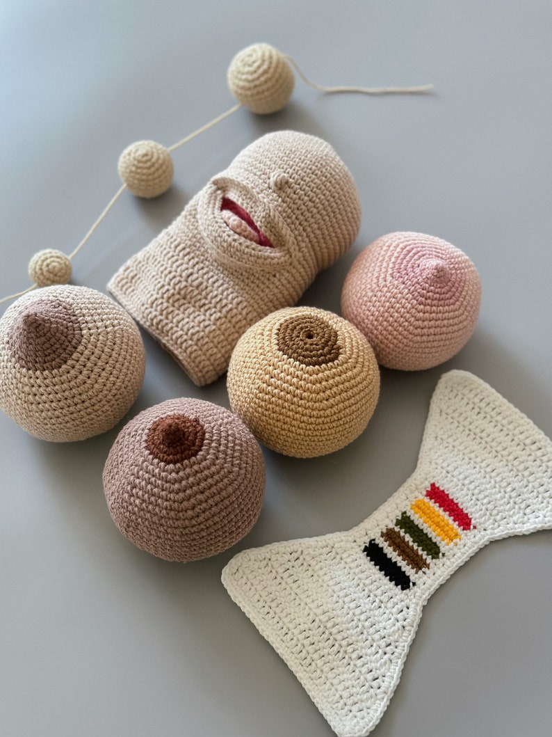 Hebammen Doula Geschenk-Set zum Stillen, Training-Laktations-Beraterin, Geburtshelfer Schülerin Häkelset, Baby Puppe Brust Demonstration Bild 8