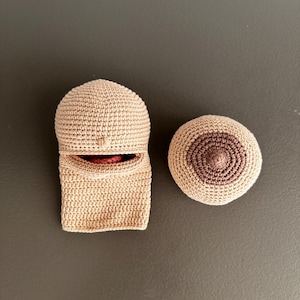 Midwife doula gift set for Breastfeeding, training lactation consultant, obstetrician student crochet set, baby puppet breast demonstration
