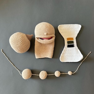 Midwife doula gift set for Breastfeeding, training lactation consultant, obstetrician student crochet set, baby puppet breast demonstration