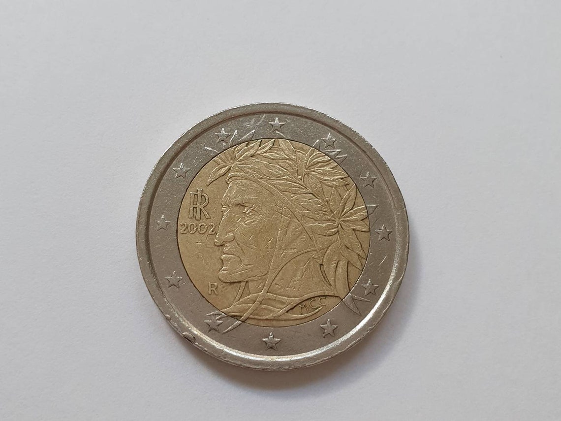 2 Euro Münze Dante Alighieri 2002 Wert www.etsy.com