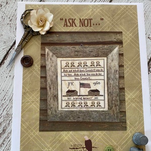 INSTANT DOWNLOAD | Ask Not... | The Resting Eagle | Counted Cross Stitch | Cross Stitch Pattern | PDF Pattern Only