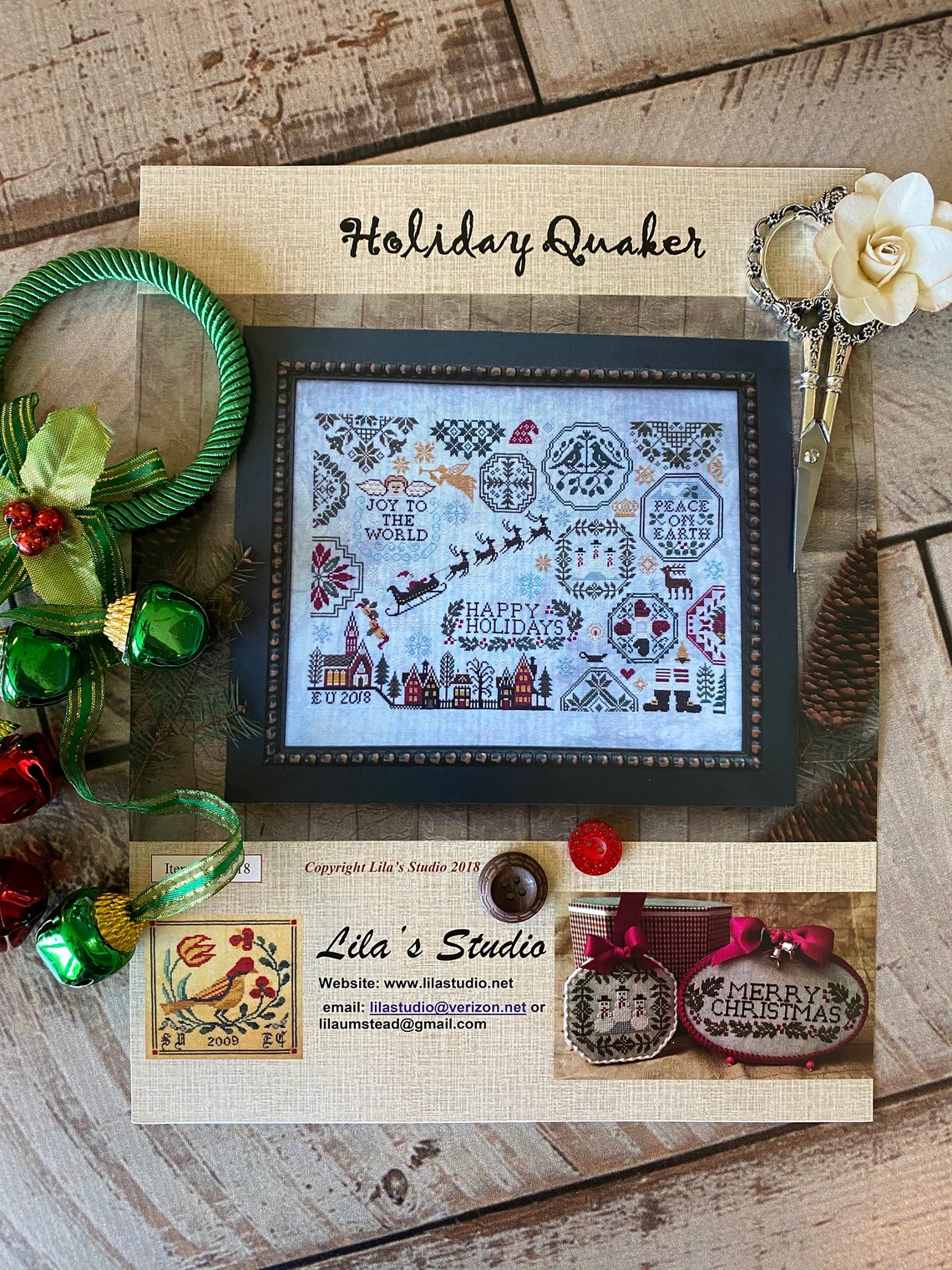 Holiday Quaker Lila's Studio Quaker Sampler Counted Etsy