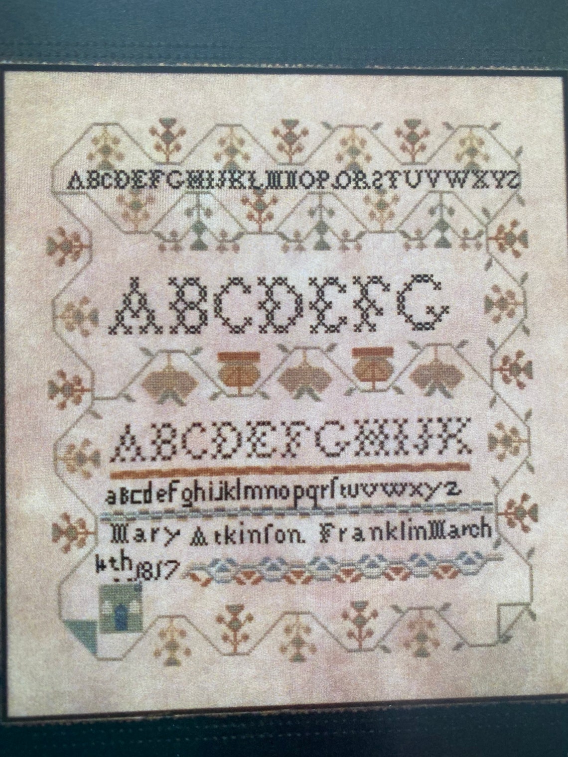Carter House Sampler 1817 Cross Stitch Antiques Sampler | Etsy