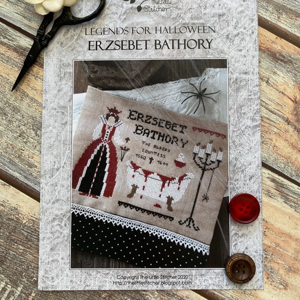Erzsebet Bathory | Legends for Halloween | The Little Stitcher | Counted Cross Stitch | Cross Stitch Pattern | Pattern Only