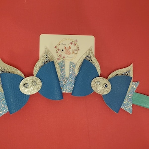 Coastal Blue Floppy Pig Hair Bow-Hair Accessory-Headband-Clip