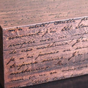 Boîte à souvenirs moyenne 8 « x6 » boîte de mariage à texte personnalisé, cadeau personnalisé pour mère, fille, demoiselle d’honneur, garçon d’honneur, père, fils, mariée