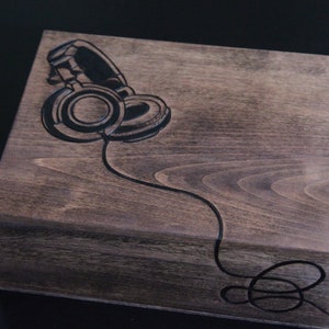 Headphones Jewelry Box, Custom Memory Box or Keepsake Box for a Unique Gift