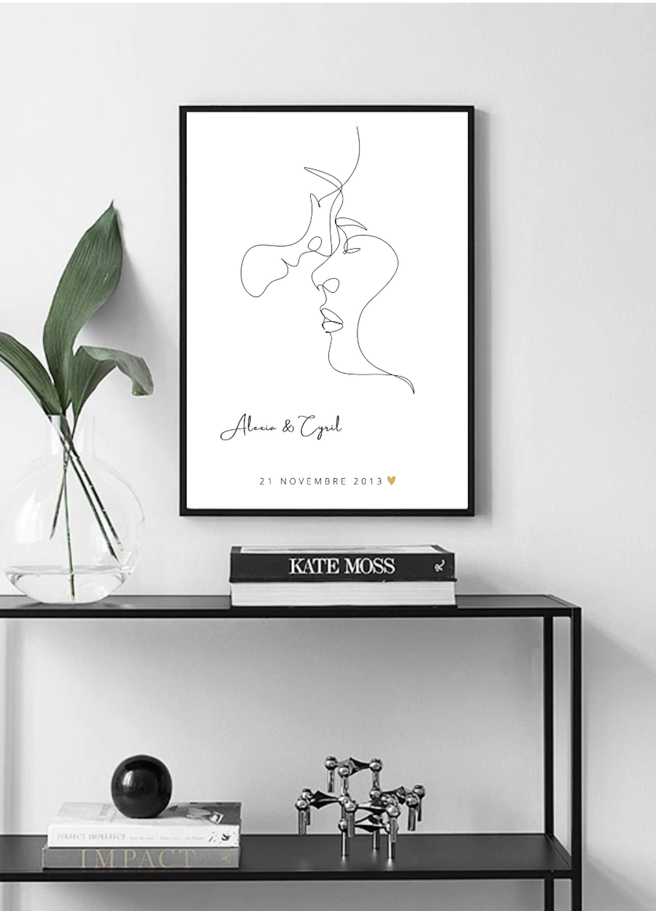 Affiche Single Line Visage