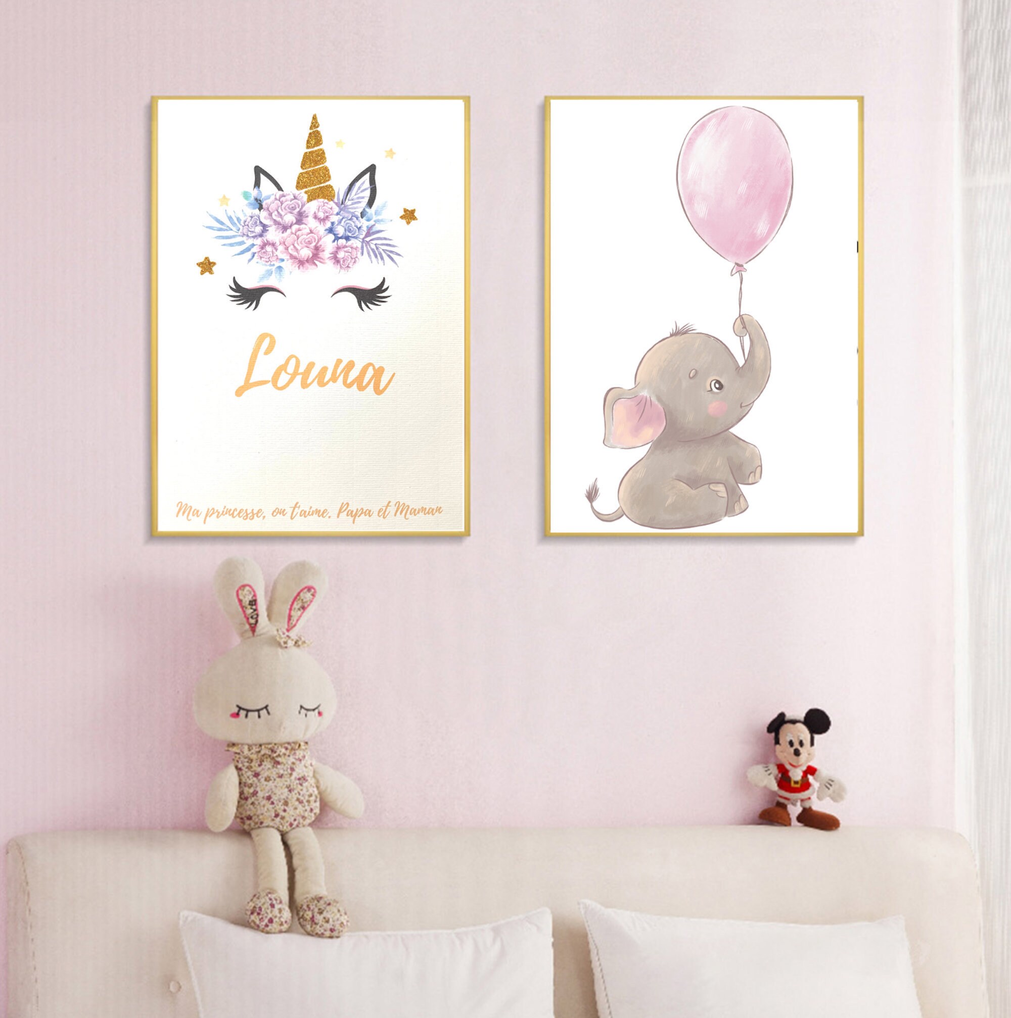 Affiche Licorne Fleurie