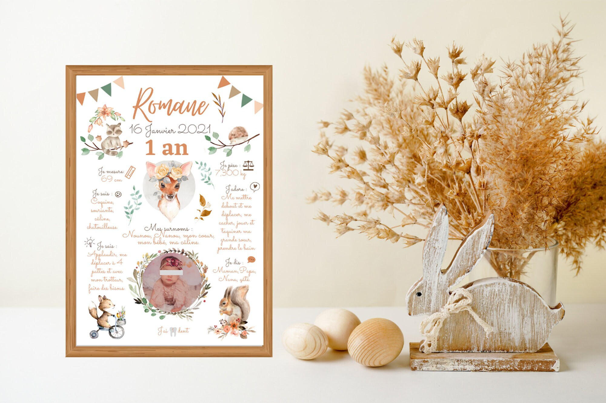 Affiche Anniversaire Thème Fôret