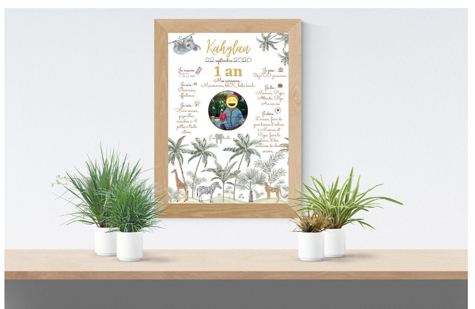 Affiche Anniversaire Thème Safari