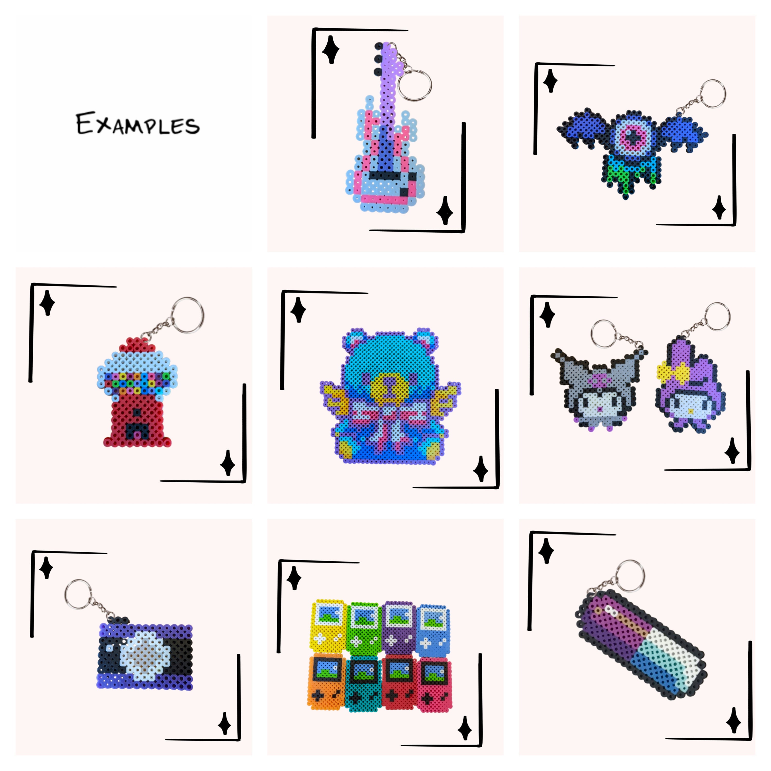 Custom Perler Bead Hama Bead Fuse Bead Art Perler Keychain Etsy