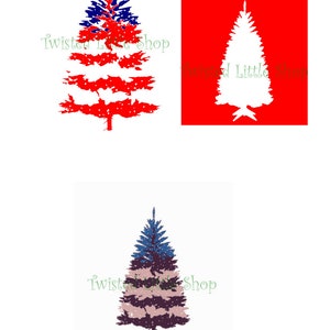 Patriotic Christmas Tree-3 Pack-SVG