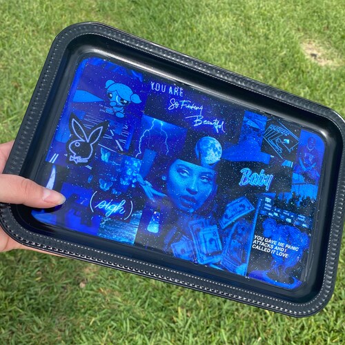 Pink Aesthetic Collage Rolling Tray Etsy