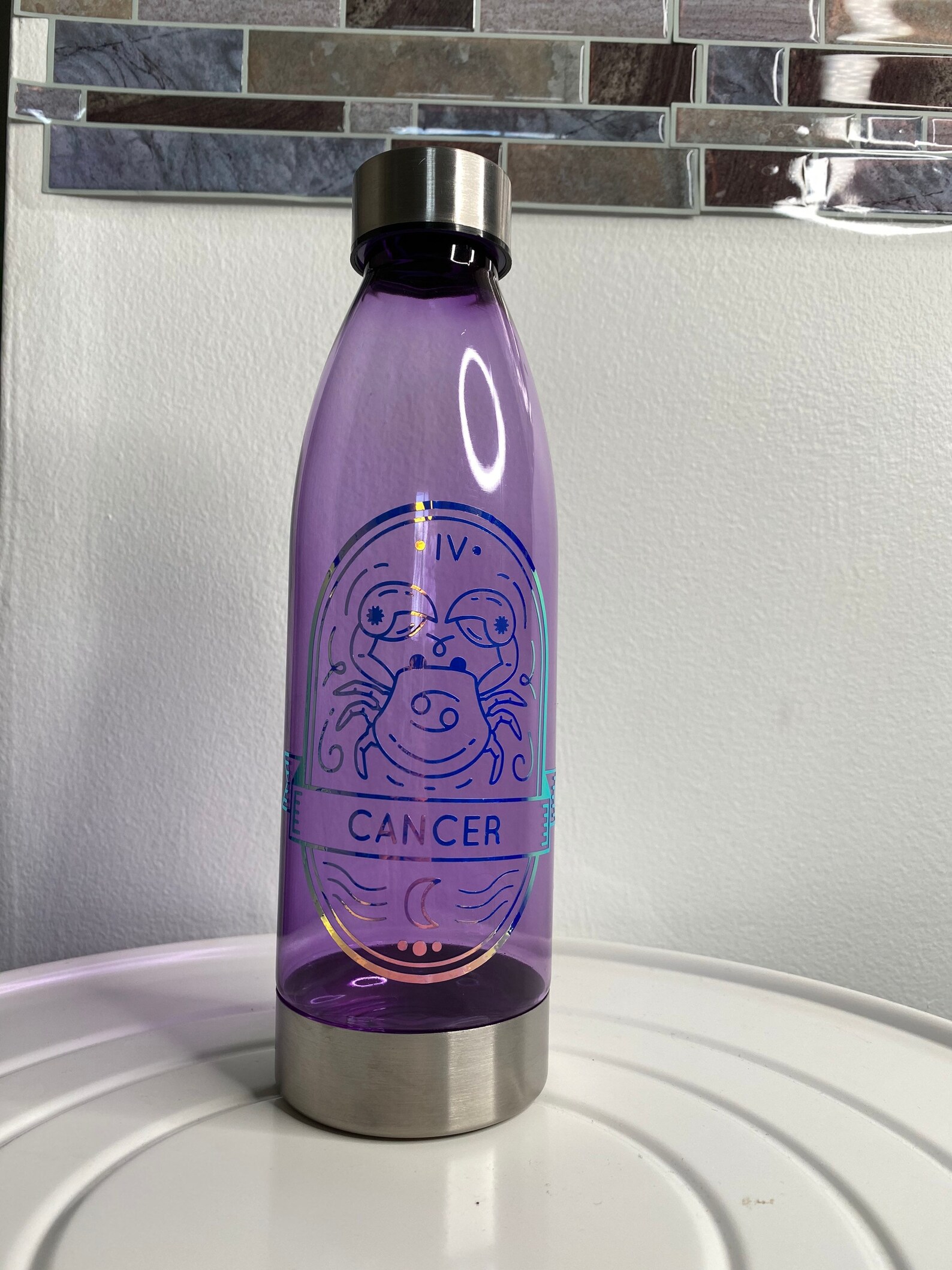 Custom Zodiac Water Bottle Etsy