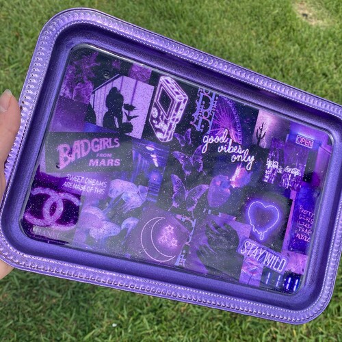 Red Aesthetic Collage Rolling Tray Etsy