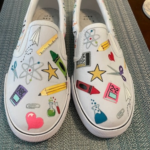 Teacher Themed Custom Shoes