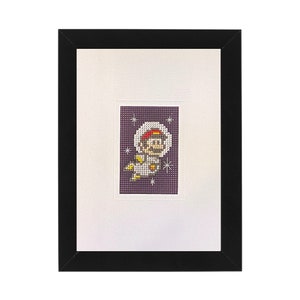 Weltraum Mario Kreuzstich 5x7 Karte