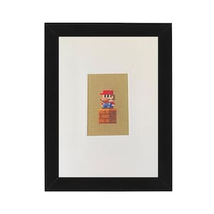 Pixel Mario Cross Stitch 5x7-kaart