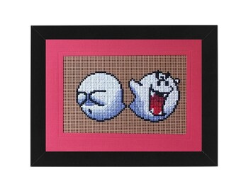 Big Boo Cross Stitch 5x7 Card