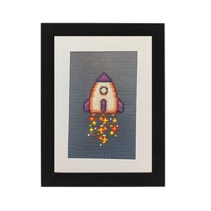 Rocket Kreuzstich 13x20 Karte