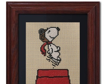 Snoopy, Pre-Flight Dance Cross Stitch - MADE TO ORDER