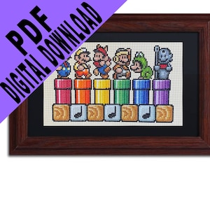 Super Mario 3, Pipes Cross Stitch Pattern