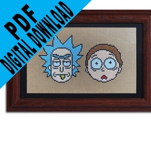 Rick and Morty Cross Stitch Pattern
