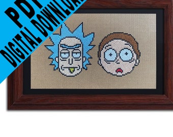 Rick and Morty Cross Stitch Pattern