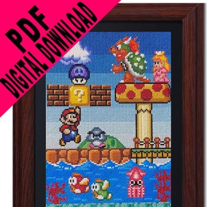 Super Mario World Cross Stitch Pattern