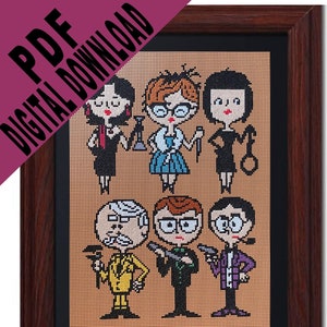 Clue Characters Cross Stitch Pattern