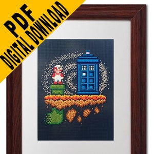 Mario Meets Dr Who Cross Stitch Pattern