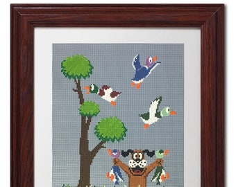 Duck Hunt Cross Stitch - MADE TO ORDER