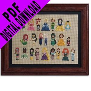 Princesses Cross Stitch Pattern