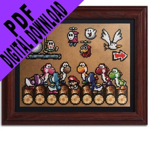 Yoshi&#39;s Island, Baby Mario Cross Stitch Pattern