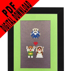 Zelda bruiloft Cross Stitch patroon 5 x 7 kaart