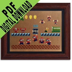 Mario Arcade Cross Stitch Pattern