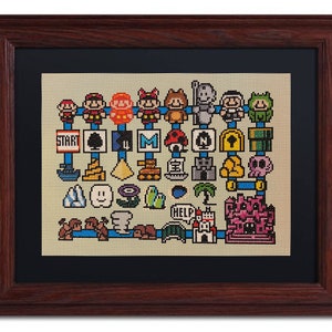 Carte Super Mario 3 au point de croix - SUR COMMANDE