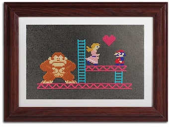 Donkey Kong, Mario in Love Cross Stitch