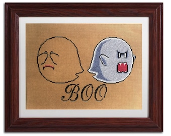 Big Boo, Super Mario Cross Stitch