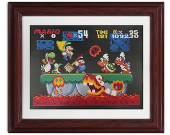 Super Mario 3, Fire Cross Stitch