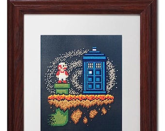 Mario Meets Dr Who Cross Stitch
