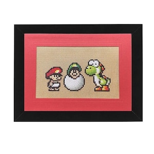 Baby Mario und Luigi Kreuzstich 13x20 Karte