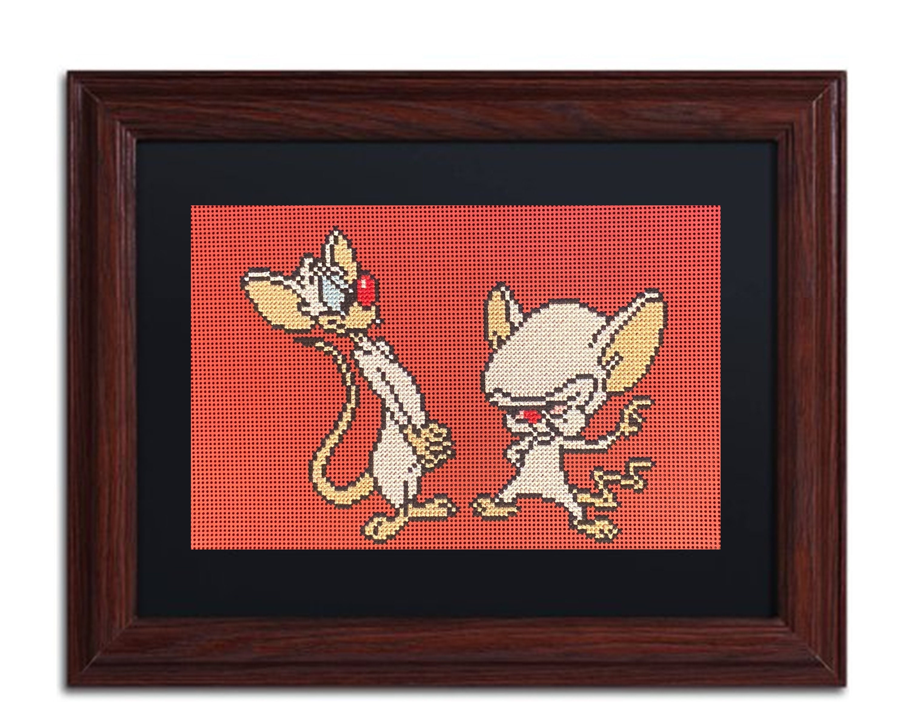 Pinky and the Brain Cross Stitch - MADE TO ORDER
