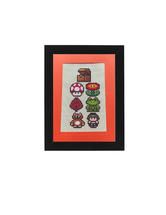 Super Mario 3 Cross Stitch 5x7 Card - Etsy