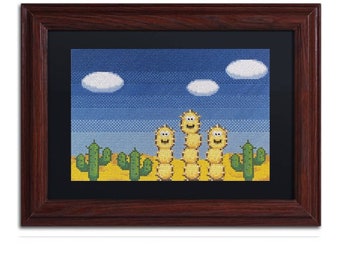 Cacti Guys Cross Stitch