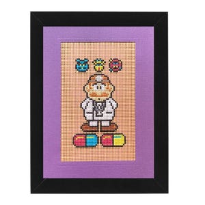 Carte de point de croix 5 x 7 Dr Mario