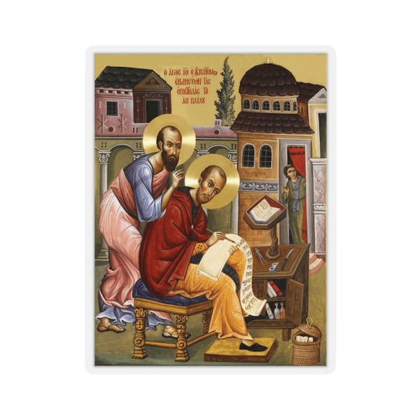 Kiss-Cut Stickers St John Chrysostom interpreting the Epistles of Saint  Paul orthodox artwork