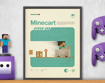 Smash Bros Moveset Series - STEVE / MINECART no.77